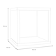 image 5 of Mauro 1 Shelf Storage Unit in Matt White