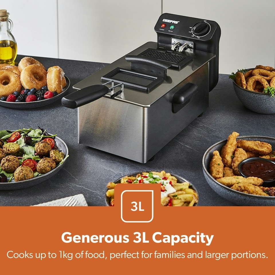 image 1 of GEEPAS Deep Fat Fryer 3L 2100W