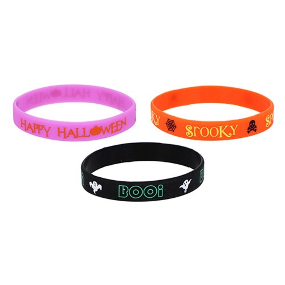 Assorted Halloween Silicone Bracelets - Pack of 5