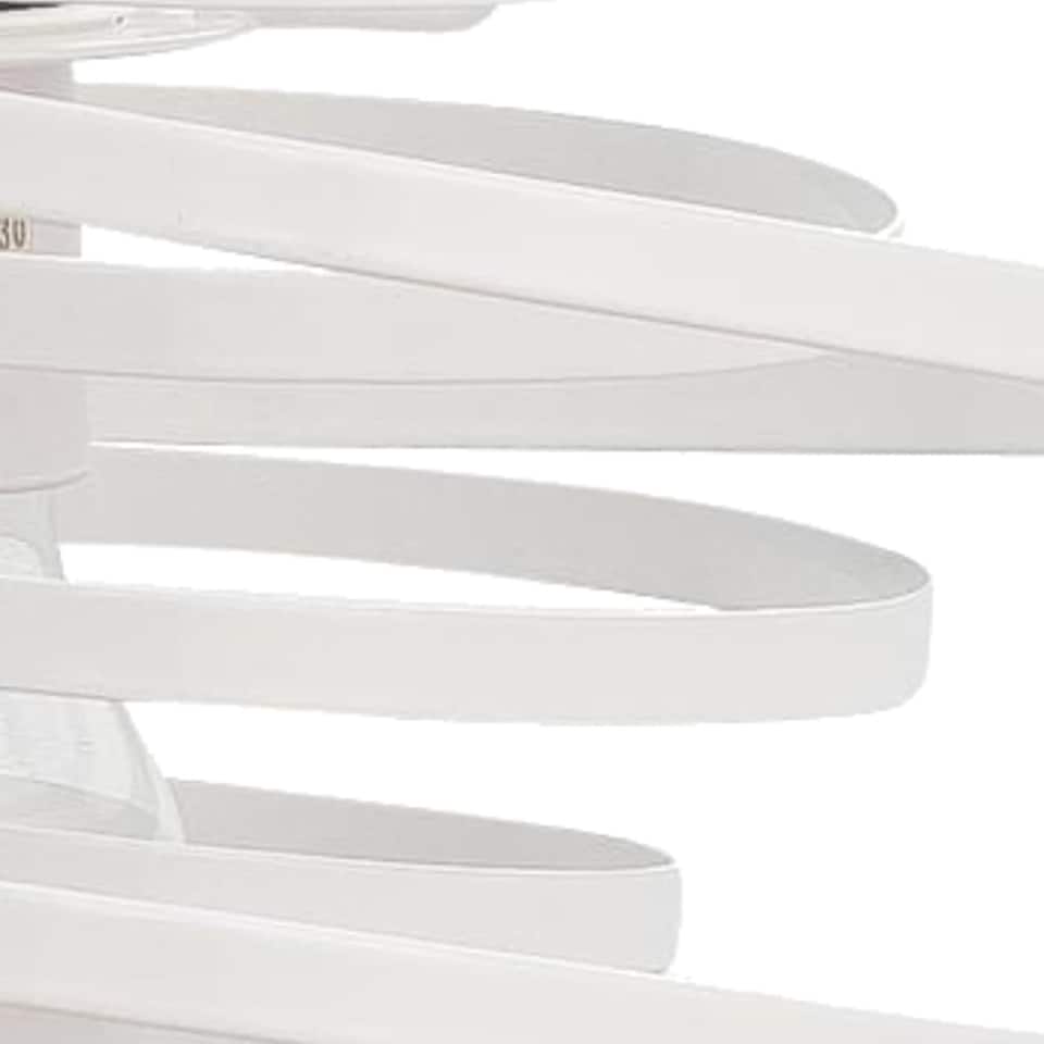 image 1 of White Metal Swirl Easy Fit Light Shade | White | Medium | 1