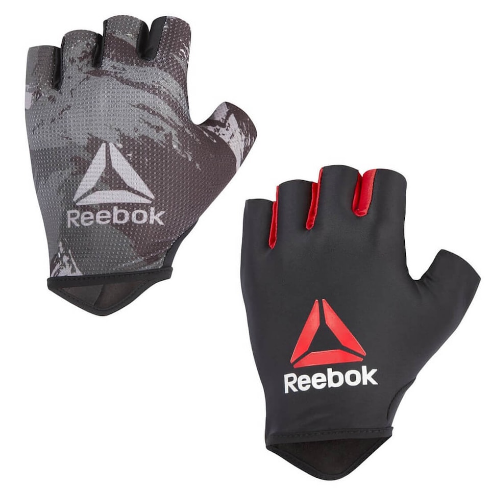 image 1 of Reebok Weight Lifting Gloves — Lycra with Amara Suede Palm, Small, Black | Black | Black | S