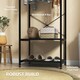 image 5 of HOMCOM Coat Rack, 2-in-1 Clothes Stand with Shoe Storage, Black