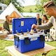 image 2 of Outsunny 42.6L Insulated Cool Box, Portable Ice Cooler with Handle | Blue | Dark Blue | 66.6 x 38.5 x 40 cm