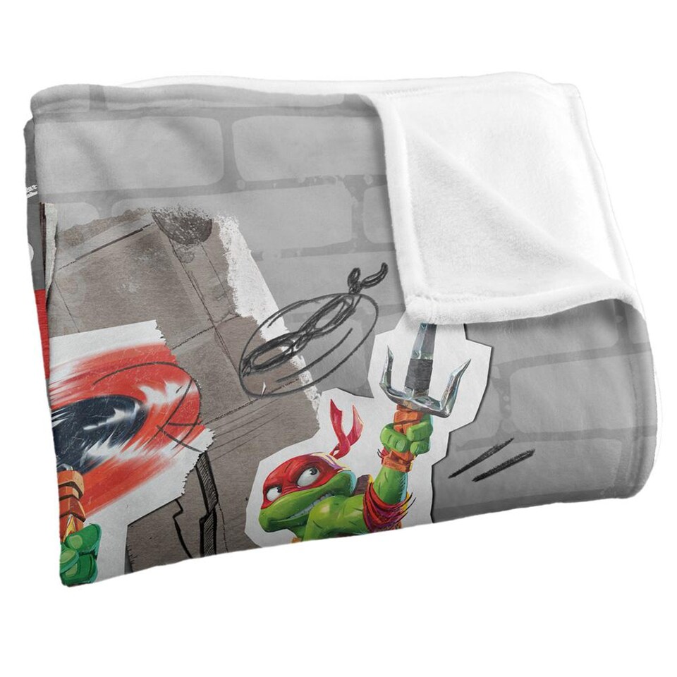 image 1 of Teenage Mutant Ninja Turtles: Mutant Mayhem Heroes In A Half Shell Silky Supersoft Blanket | Multi | Multicoloured | 152cm x 127cm | 1