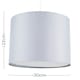 image 6 of ValueLights 3 Pack Modern Grey Drum Pendant Ceiling Light Shades With Diffusers