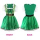 image 5 of Irish Maiden Dress with Fascinator Hat, Irish Flag, Tights | Green | 2XL