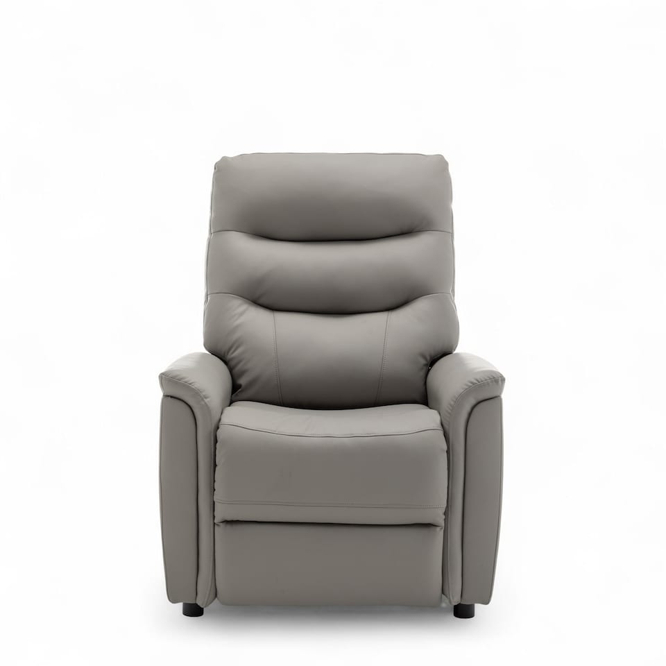 image 1 of Faux Leather Grey Milazzo Recliner Chair