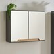image 2 of Bathroom Cabinet Wall Mounted Mirrored Vanity Storage Organiser Grey