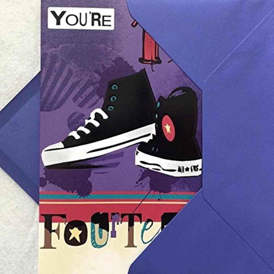 image 1 of You're 14th Birthday Greeting Card Age 14 Today Boy
