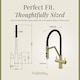 image 6 of Rana Kitchen Mono Mixer Tap Dual Lever Brushed Brass | Copper | Brushed Brass | 1
