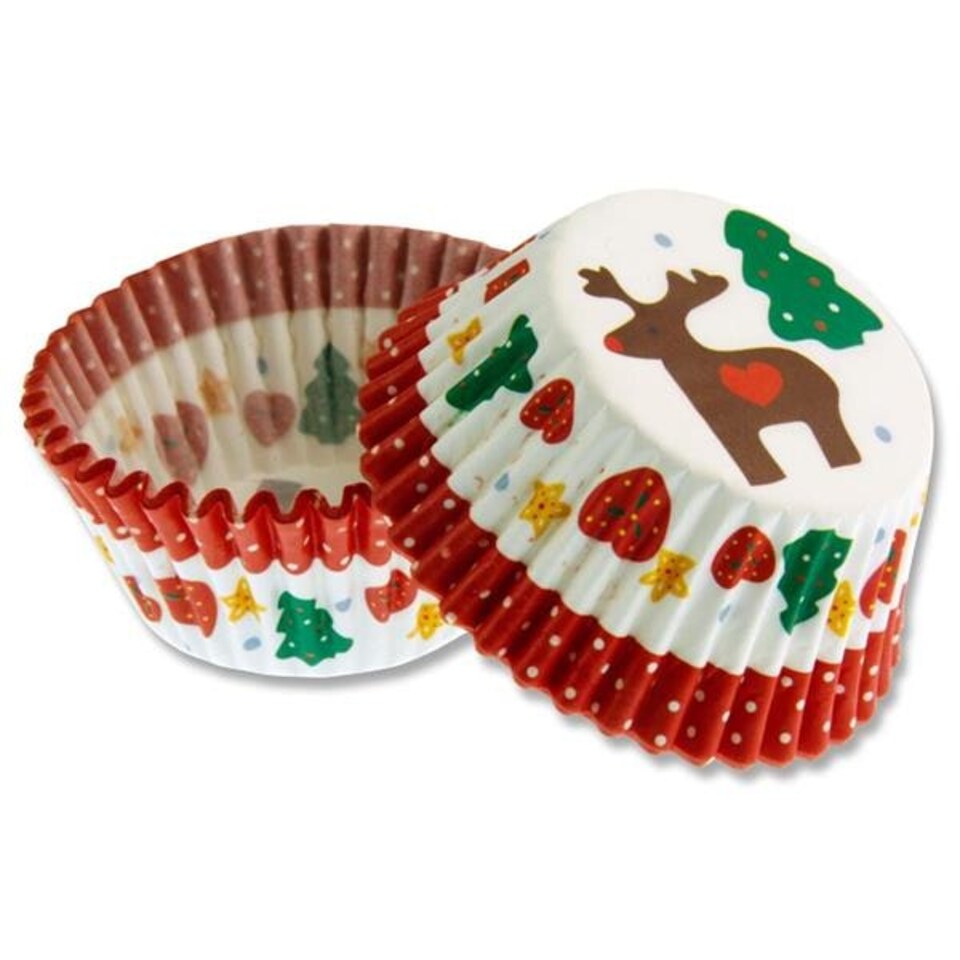 image 1 of Tub of 100 Christmas Cupcake Cases by Crafty Bitz