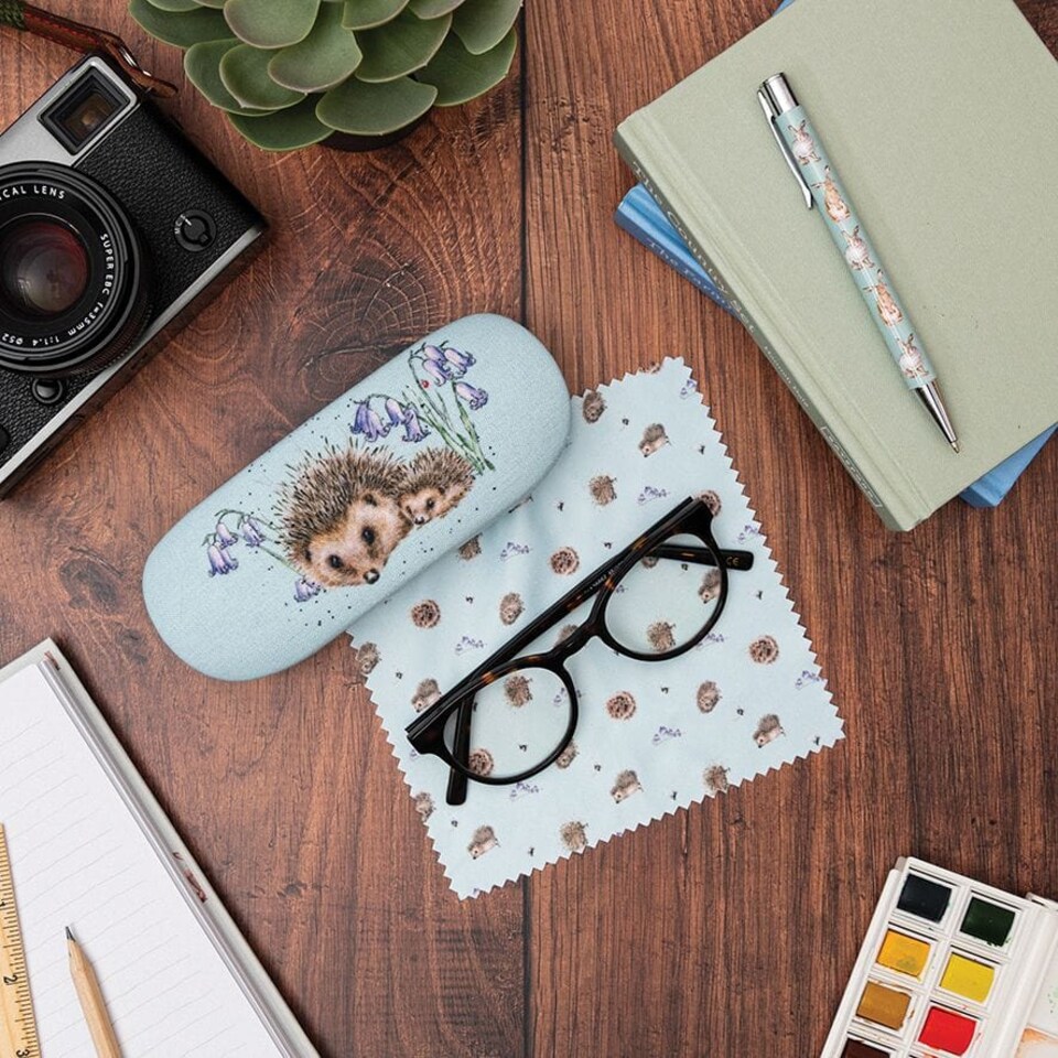 image 1 of Wrendale Designs Hedgehog Illustrated Glasses Case