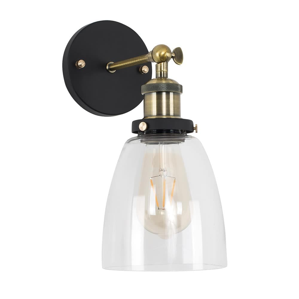 ValueLights Ambrose Industrial Gold Indoor Wall Lantern