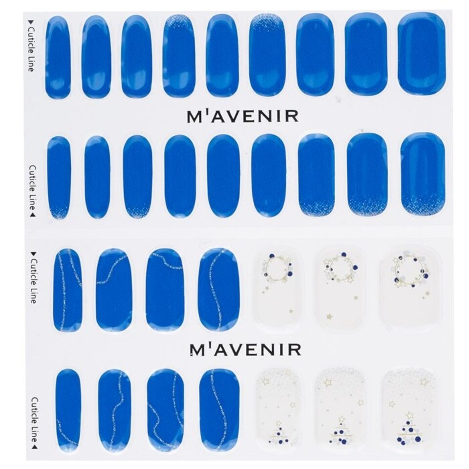 image 1 of Nail Sticker (blue) - # Road Of Snow Tree Nail - 32pcs Blue