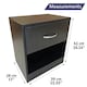 image 2 of Chest Of 1 Drawers Bedroom Wooden Furniture Bedside Wood Cabinet Storage Side Table - Black