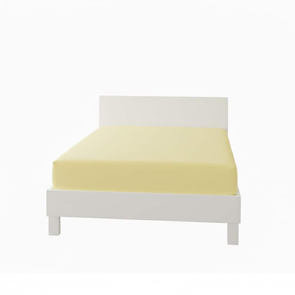 image 1 of Polycotton Fitted Sheet Extra Deep 40cm Skirt Easy Care | Yellow | Lemon | Super King