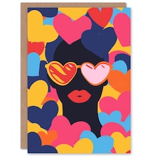 Sunglasses Love Heart Eyes Lips Anniversary Valentines Him Husband Card