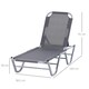 image 7 of Outsunny Sun Lounger Relaxer Recliner with 5-Position Adjustable Backrest Silver
