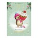 image 1 of Words 'n' Wishes Christmas Card Niece Cute Hedgehog Character Holding Cupcake