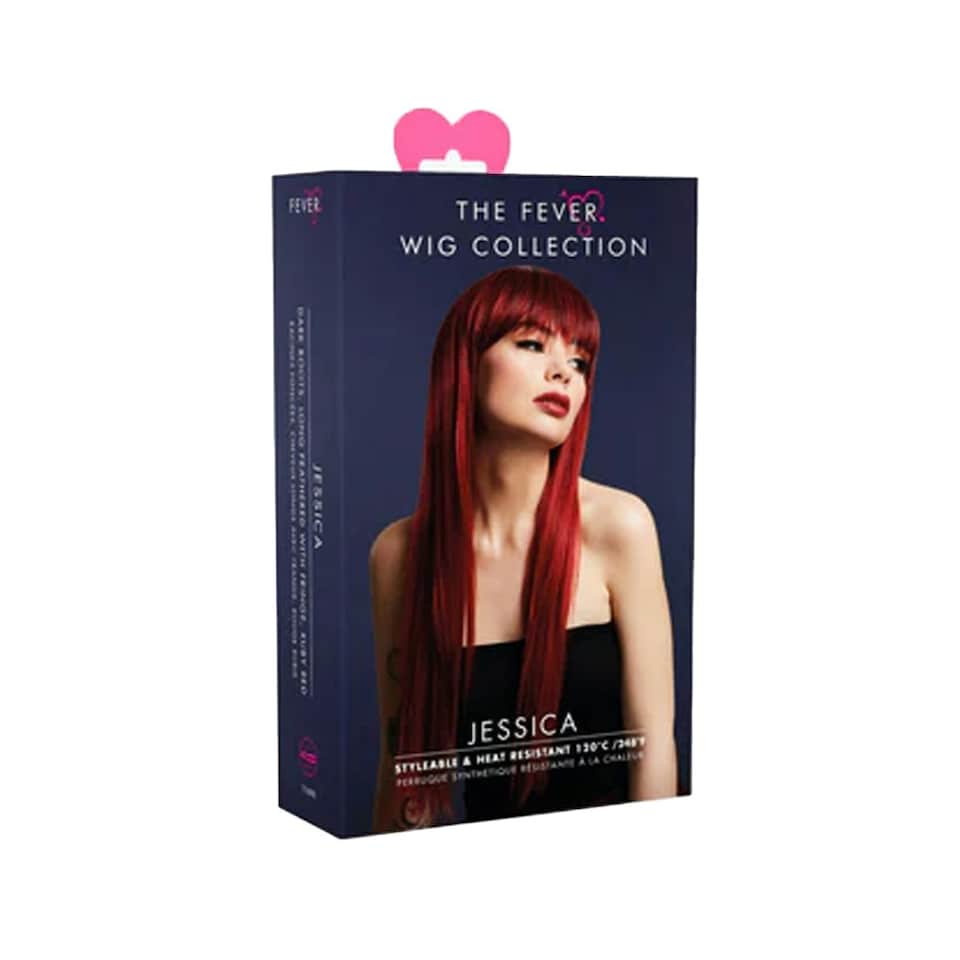 image 1 of Fever Womens/Ladies Jessica Straight Wig - Ruby Red - One Size One Size