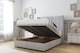 image 2 of Sloomy Hargrave Silver Naples Ottoman Bed Base With 54" Wingback Headboard 5' King | Silver | Silver | King | 1