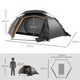 image 5 of Outsunny Camping Tent Dome Tent with Removable Rainfly for 1-2 Man, Grey
