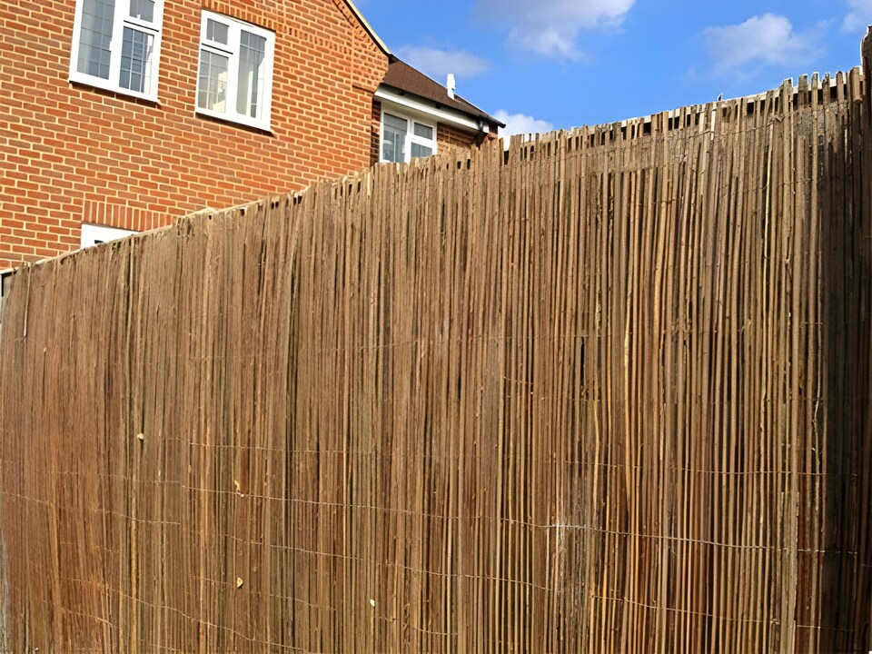 image 1 of Papillon Willow Garden Fence Screening Roll Privacy Border W4m x H1.8m | Brown | Brown