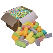 5 Cubic Ft Multi Coloured Eco Flo Loose Fill Protective Packing Peanuts