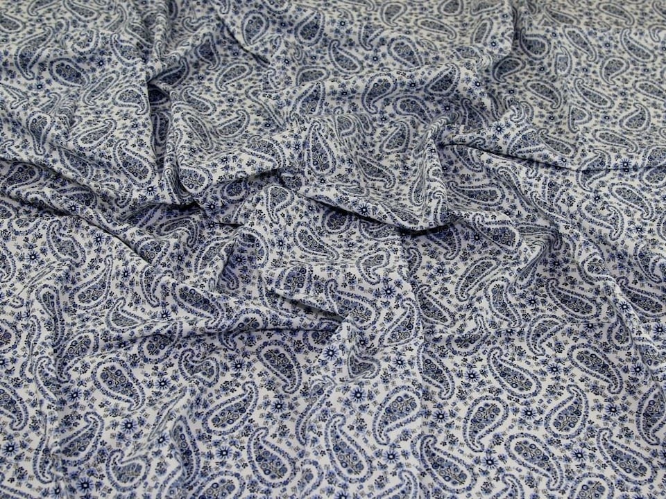 Blue Cotton Lawn Fabric for Dressmaking, 140cm / 55" Wide - per metre