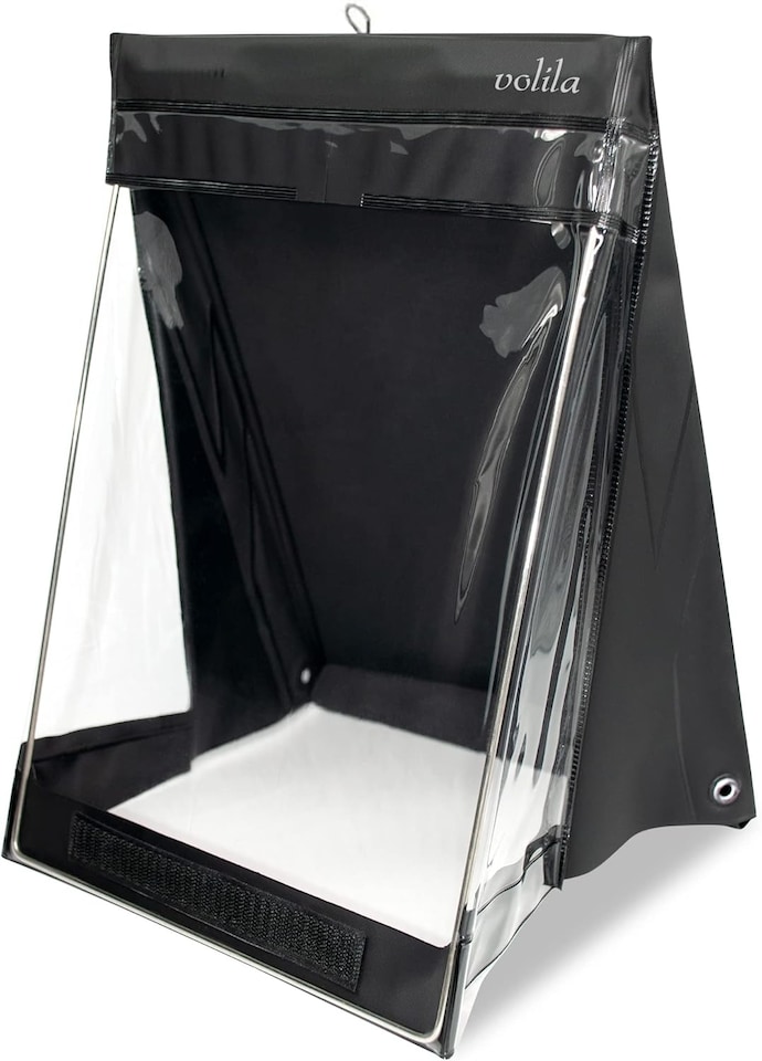 image 1 of A4 Waterproof Clipboard Document Holder with Sturdy PVC Screen with Storage to Cover | Black | Portrait - 33.6 x 25.6 cm