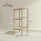 image 3 of HOMCOM 3 or 4-Tier Bathroom Storage Shelving Unit Bamboo Shelves Yellow