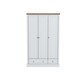 image 1 of Devon 3 Door 2 Drawer Wardrobe - Particle Board - L56 x W112.9 x H181.5 cm - White White