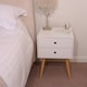 image 1 of Options Scandia 2 Drawer Nightstand - Stylish Two Tone Bedside Table for Small Spaces | White | White | One Size | 1