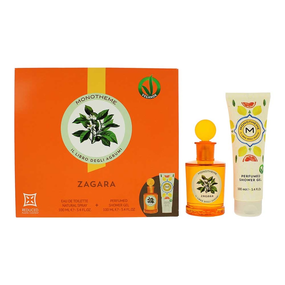 image 1 of Monotheme Il Libro Degli Agrumi Zagara Gift Set 100ml EDT Spray - Shower Gel 100ml