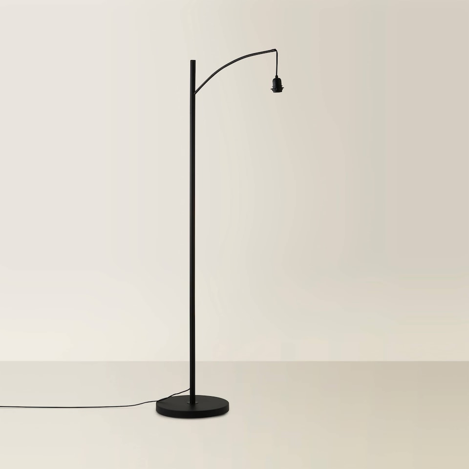 image 1 of ValueLights Preto Black Curve Floor Lamp - Base Only | Black