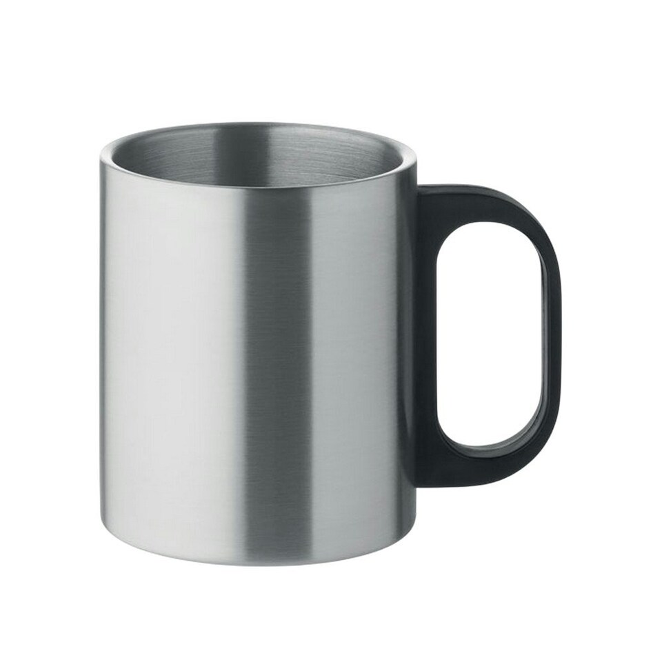 image 1 of MidOcean Taniss Double Wall 300ml Mug - Matt Silver - One Size