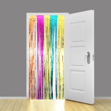 Multi-Colour Foil Door Curtain Backdrop 92cm x 244cm - Pack of 10
