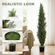 image 3 of HOMCOM Set of 2 Decorative Artificial Plants Cypress in Weighted Pot, 150cm