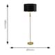 image 3 of ValueLights Marissa Gold Stacked Ball Floor Lamp with Black Velvet with Gold Inner Shade