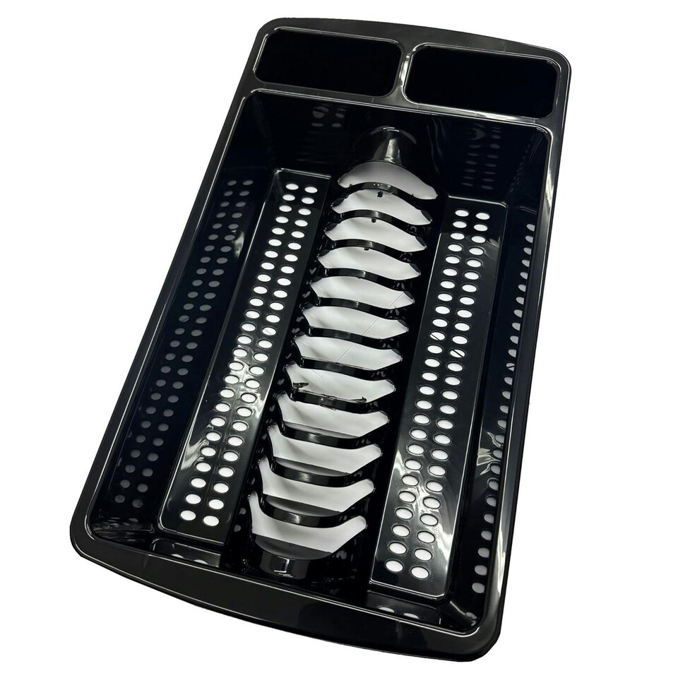 image 1 of 1 x Black High Grade Dish Drainer Kitchen Sink Utensil Holder Drying Rack Black