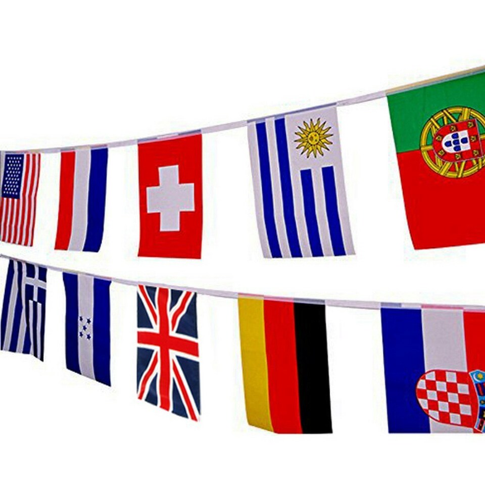 image 1 of World Cup 2018 Bunting 32 Flags - Multi-Colour - 9.9 m