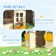 image 6 of Outsunny Wooden Kids Playhouse w/ Door, Windows, Bench, For Ages 3-7 Years