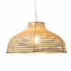 image 2 of First Choice Lighting Katrina Rattan Dome Pendant Lightshade Brown
