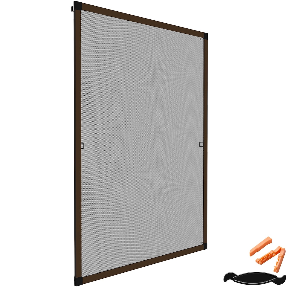 image 1 of Aluminum-framed window screens | Brown | brown | 1