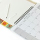 image 2 of 2026 Monthly Memo Board Calendar & Pen Tropical Design