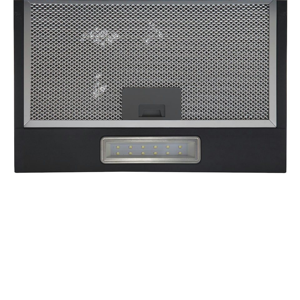 image 1 of SIA AH60BL 60cm Black Angled Glass Chimney Cooker Hood Kitchen Extractor Fan With 3 Speeds & LED Lights