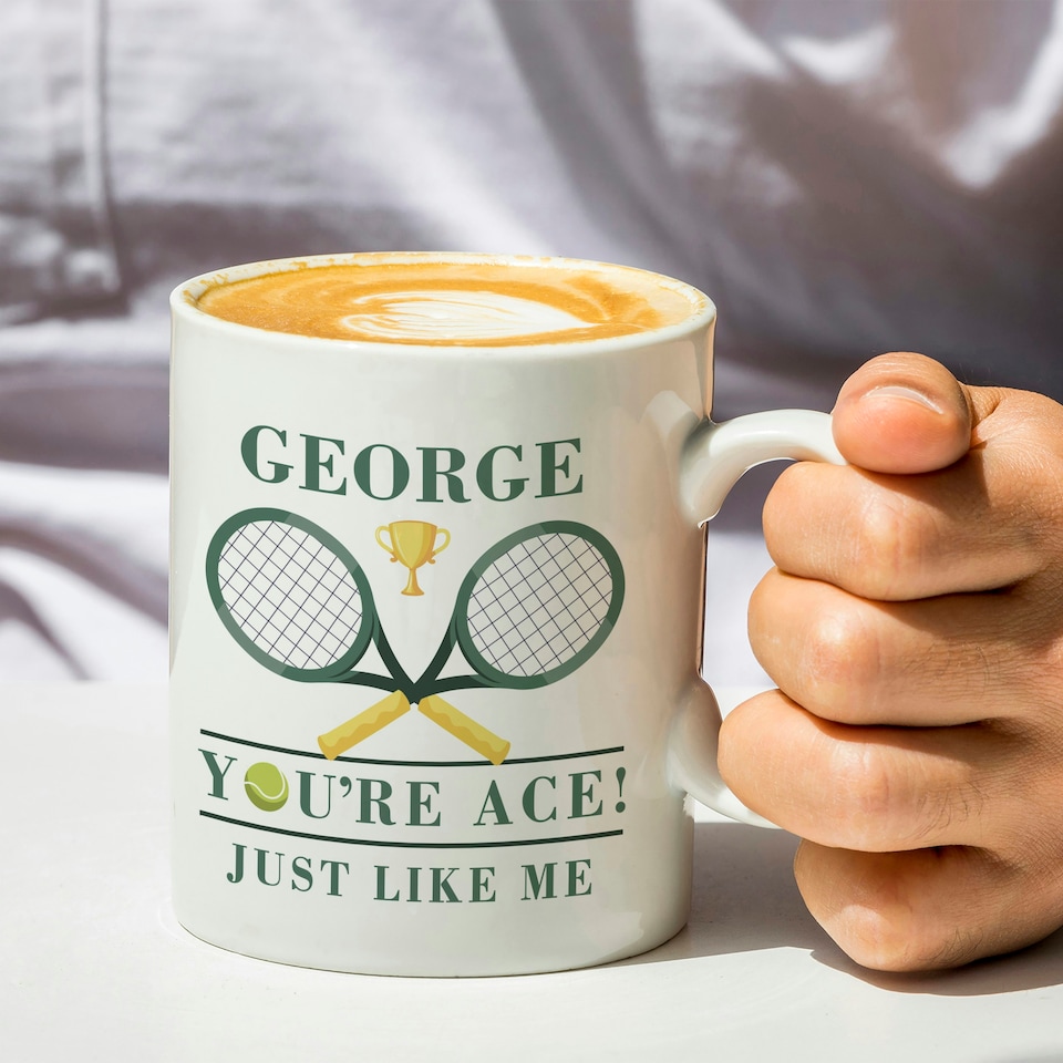 image 1 of Personalised Tennis Mug | White | 1