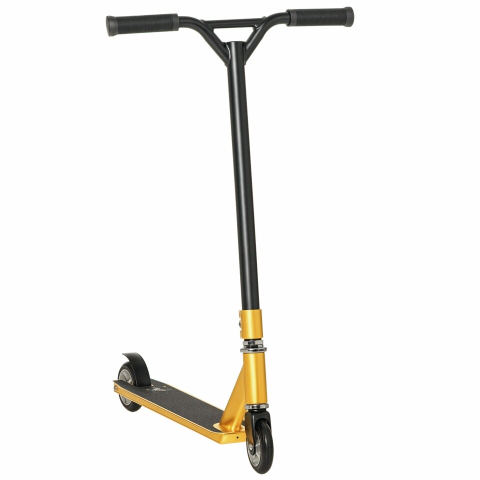image 1 of HOMCOM Stunt Scooter Entry Level Tricks Scooter for 14+ Beginners, Gold