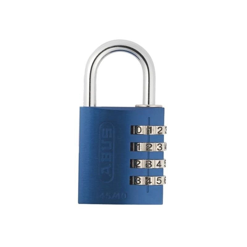 Abus Mechanical 145 Series Aluminium Combination Padlock - Blue - 40 mm
