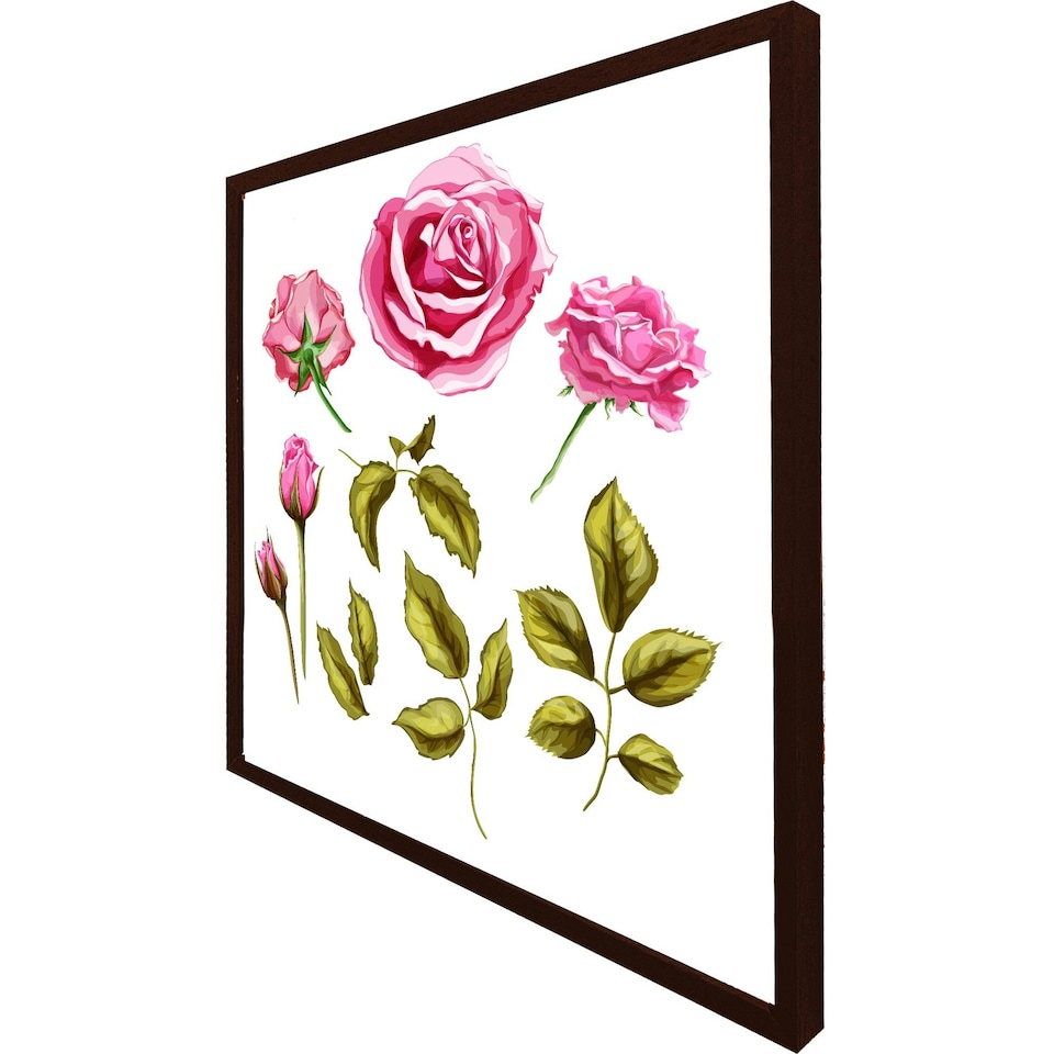 image 1 of Roses & leaves (Picutre Frame) Brown | Oak | M